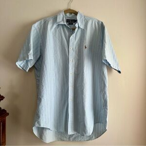 Ralph Lauren Light Blue Striped Casual Shirt